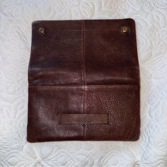 Latico Textured Brown Leather Terry Wallet Multi Card - Picture 2 of 11